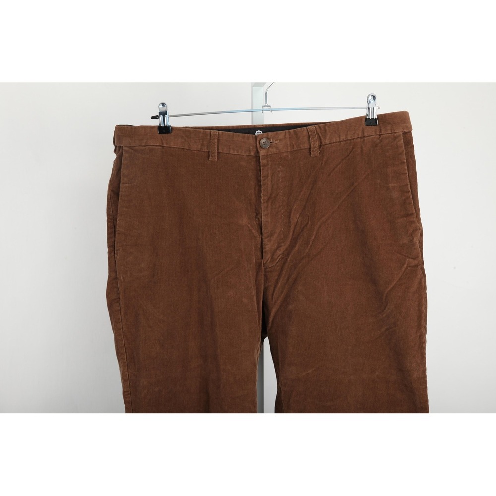 Haggar Pants Mens 42x32 Acrual 40x31 Brown Classic Fit Corduroy Stretch - Picture 3 of 15